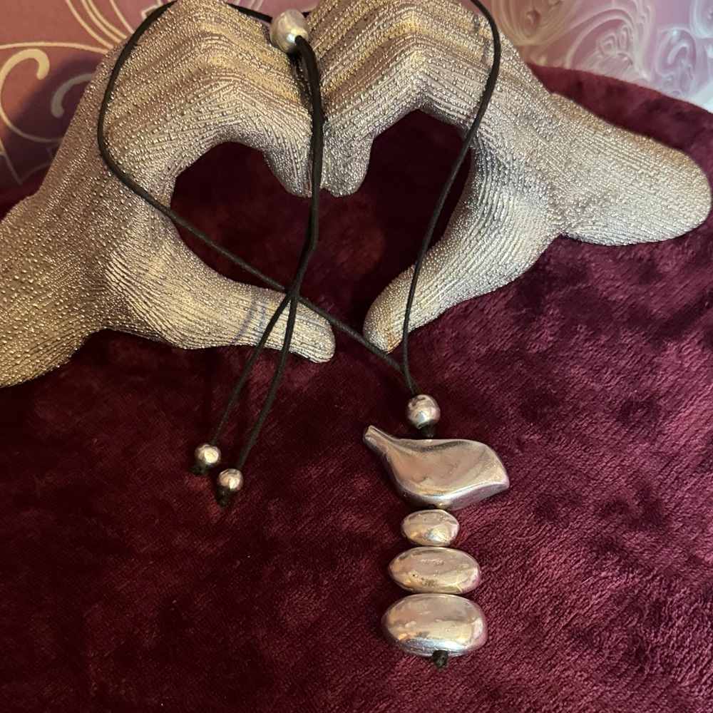 Silver bird Pendant Necklace
